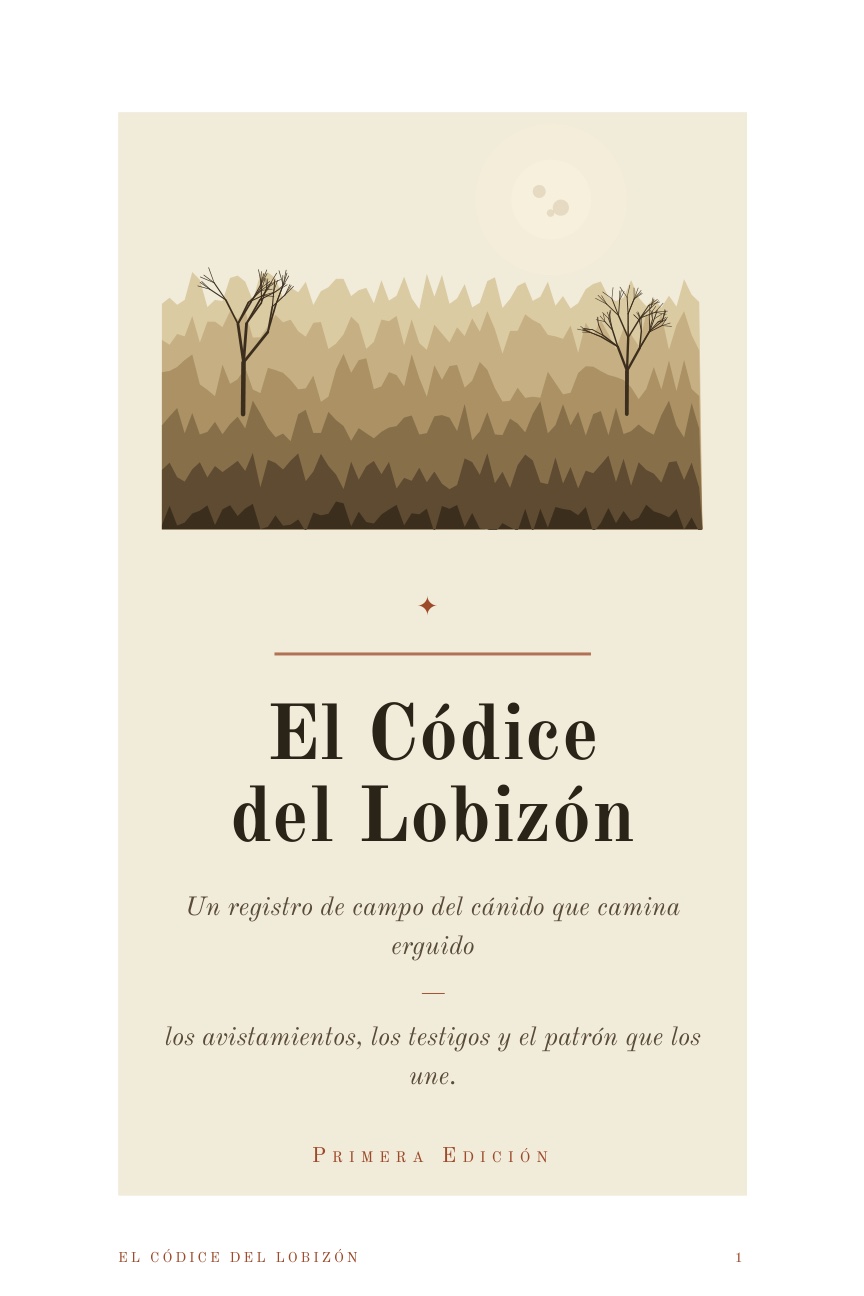 Portada de El Códice del Lobizón — Registro de campo, Primera Edición